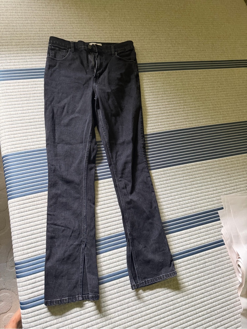 Abercrombie Skinny Black Women's Bootcut Jeans with Slit